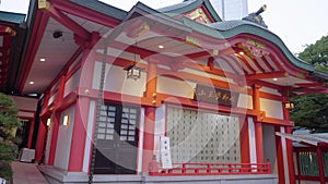 Famous Hie - Shrine in Tokyo in the evening