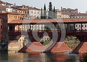 The Famous Historic Bridge of Bassano del Grappa