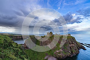 Famous historic Dunnottar Castle in Stonehaven, Aberdeenshire, Scotland