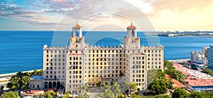 Famous historic Hotel Nacional in Havana near Malecon in Vedado district