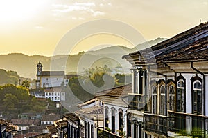 Famous historical city of Ouro Preto in Minas Gerais
