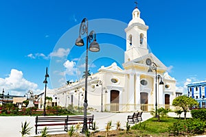 The famous historical place Plaza vieja in the old town from Sagua la Grande City Cuba - Serie Cuba Reportage