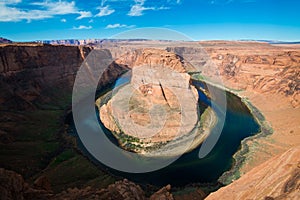 The famous horse shoe bend and Colorado River
