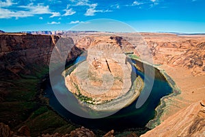 The famous horse shoe bend and Colorado River