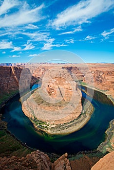 The famous horse shoe bend and Colorado River