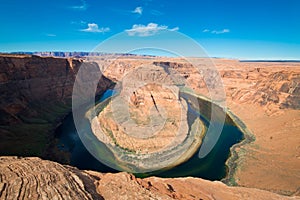 The famous horse shoe bend and Colorado River