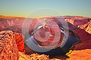 The famous Horseshoe Bend at Utah, USA