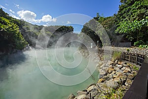 The famous Hot Spring lake Beitou Thermal Valley