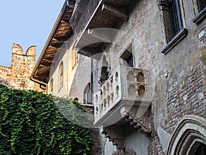 Juliet`s house  in the city of Verona in northern Italy
