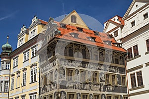 The famous House at the Minute (Prague, Czech Republic)