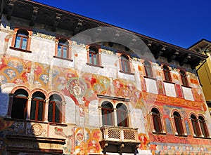 Houses with Frescoes, Trento, Italy. photo