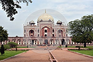 Famous Humayun's Tomb in Delhi, India. It is the tomb of the Mughal Emperor Humayun