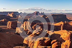Famous Hunts Mesa in Monument Valley photo