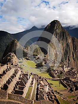 Famous Inca city Machu Picchu photo