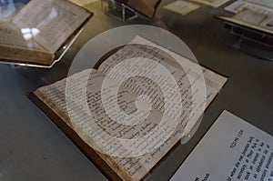 The famous interior view of the Book of Kells of Trinity College