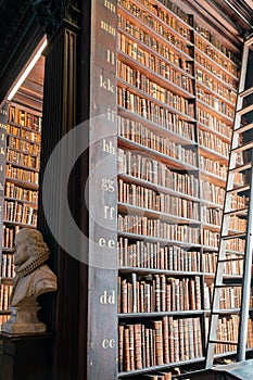 The famous interior view of the Book of Kells of Trinity College