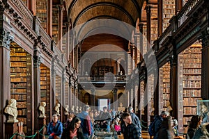 The famous interior view of the Book of Kells of Trinity College