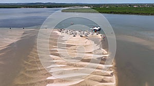 Famous island at Sunset Edge Aracaju Brazil. Sergipe Brazil Northeast.