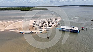 Famous island at Sunset Edge Aracaju Brazil. Sergipe Brazil Northeast.