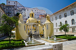 Famous Jardim da Manga building in Coimbra, Portugal