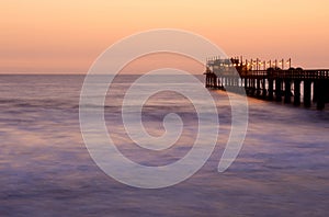 Famous jetty in Swakopmund, northwestern Namibia