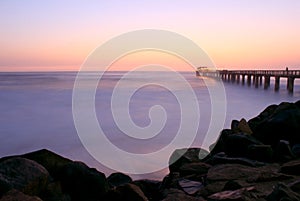 Famous jetty in Swakopmund, northwestern Namibia