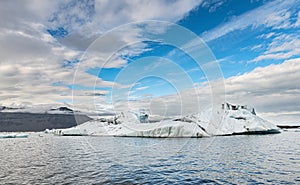 The famous Jokulsarlon Glacier Lagoon in the eastern part of Iceland