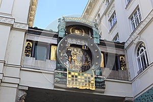 Famous Jugendstil Ankeruhr in Vienna