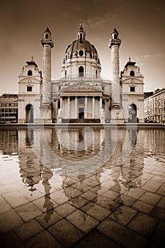 Famous Karlskirche in Vienna