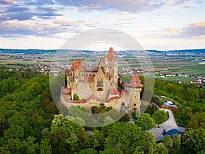 Kreuzenstein castle in Leobendorf village photo