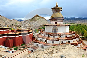 Famous Kumbum stupa in Gyantse, Tibet