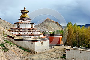 Famous Kumbum stupa in Gyantse (Tibet)