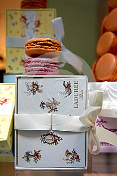 The famous LadurÃÂ©e Macaroons store in Paris