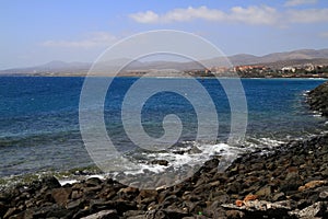 The famous lagoon in Caleta del Fuste, Fuerteventura photo