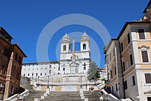 Famous landmark spanish steps piazza spagna rome itally