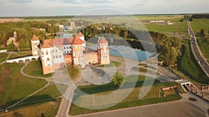 Famous landmark, UNESCO world heritage. Mirsky zamok, Belarus