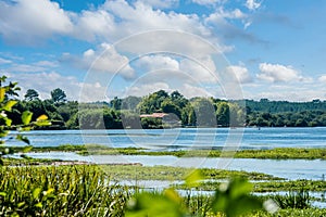 famous landscape of the lake of LÃ©on in the south-west of France