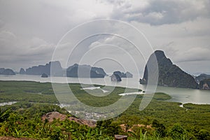 Famous landscape view point in Southen of Thailand photo