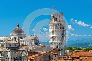 The famous Leaning Tower in Pisa, Italy