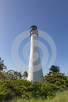 Famous lighthouse at Cape Florida at Key Biscayne