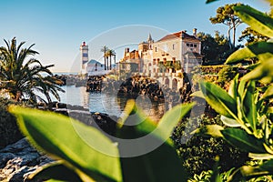 The famous lighthouse in Cascais, Portugal and Santa Marta Farol Museum photo