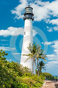 Famous lighthouse at Key Biscayne, Miami