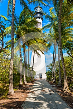 Famous lighthouse at Key Biscayne, Miami