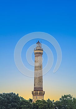 Famous lighthouse in Swinemuende