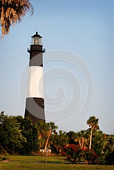 The famous lighthouse in Tybee Beach near Savannah, Georgia.