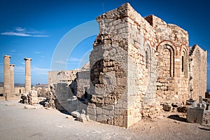 Famous lindos island in Dodecanese