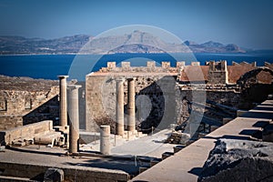 Famous lindos island in Dodecanese