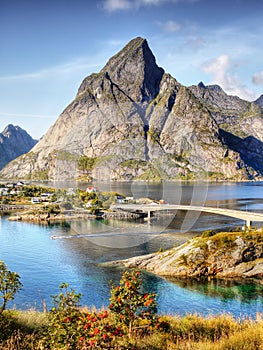 Famous Lofoten, Norway Landscape, Nordland photo