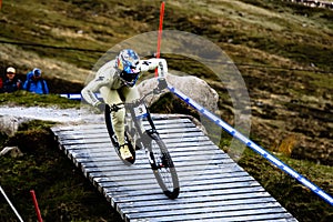 Loic Bruni competing in MTB world cup