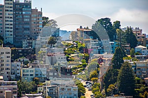 Famous Lombard Street, San Francisco, California, USA photo